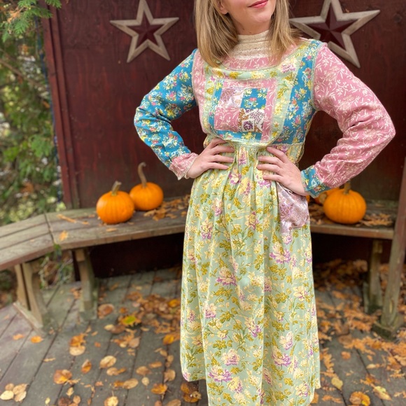 April Cornell Cottagecore Patchwork Dress - Picture 2 of 6